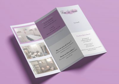 Brochures 3 volets, tarifs Rêve’L Beauté
