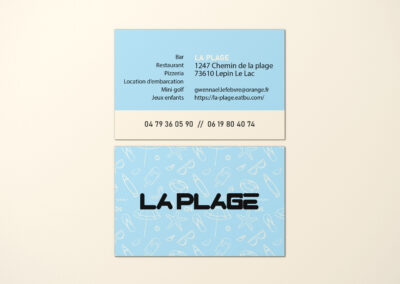 Cartes de visite La Plage
